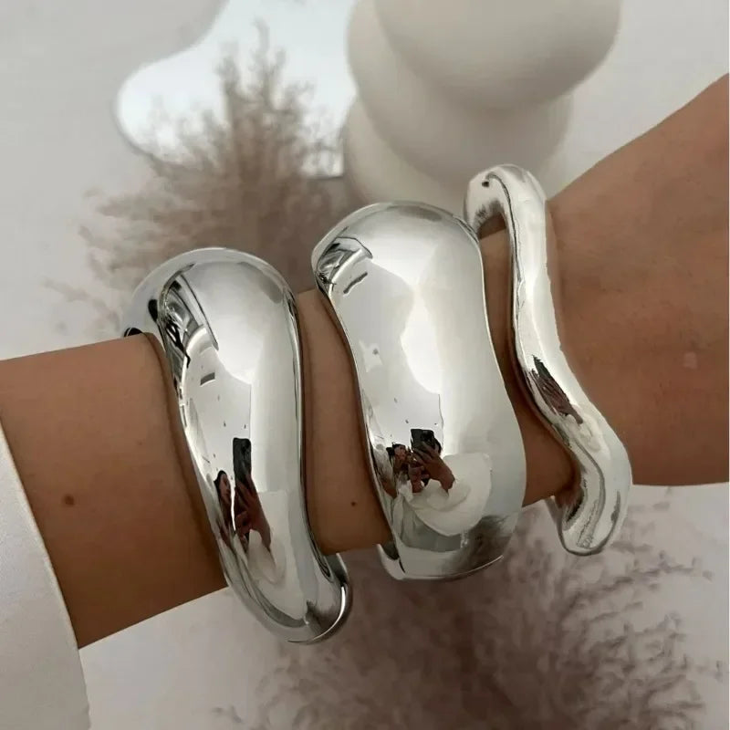 Wide Cuff Bangles Metal Bangles