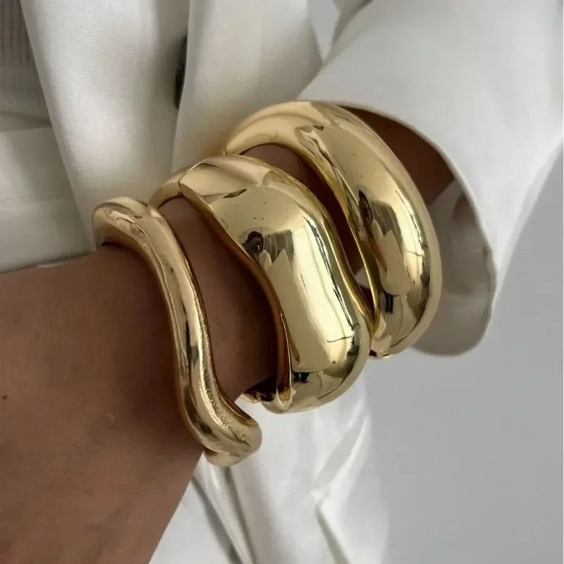 Wide Cuff Bangles Metal Bangles