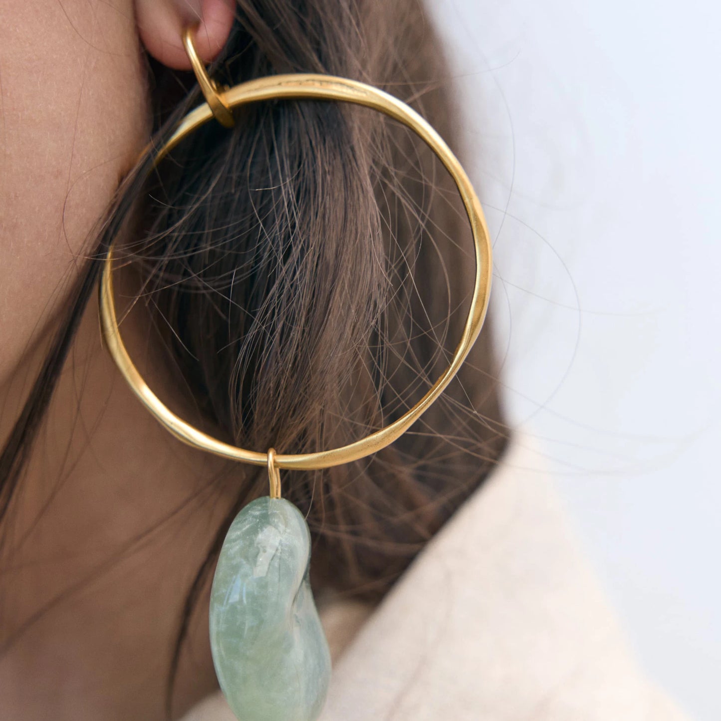 Resin Open Hoop Earrings