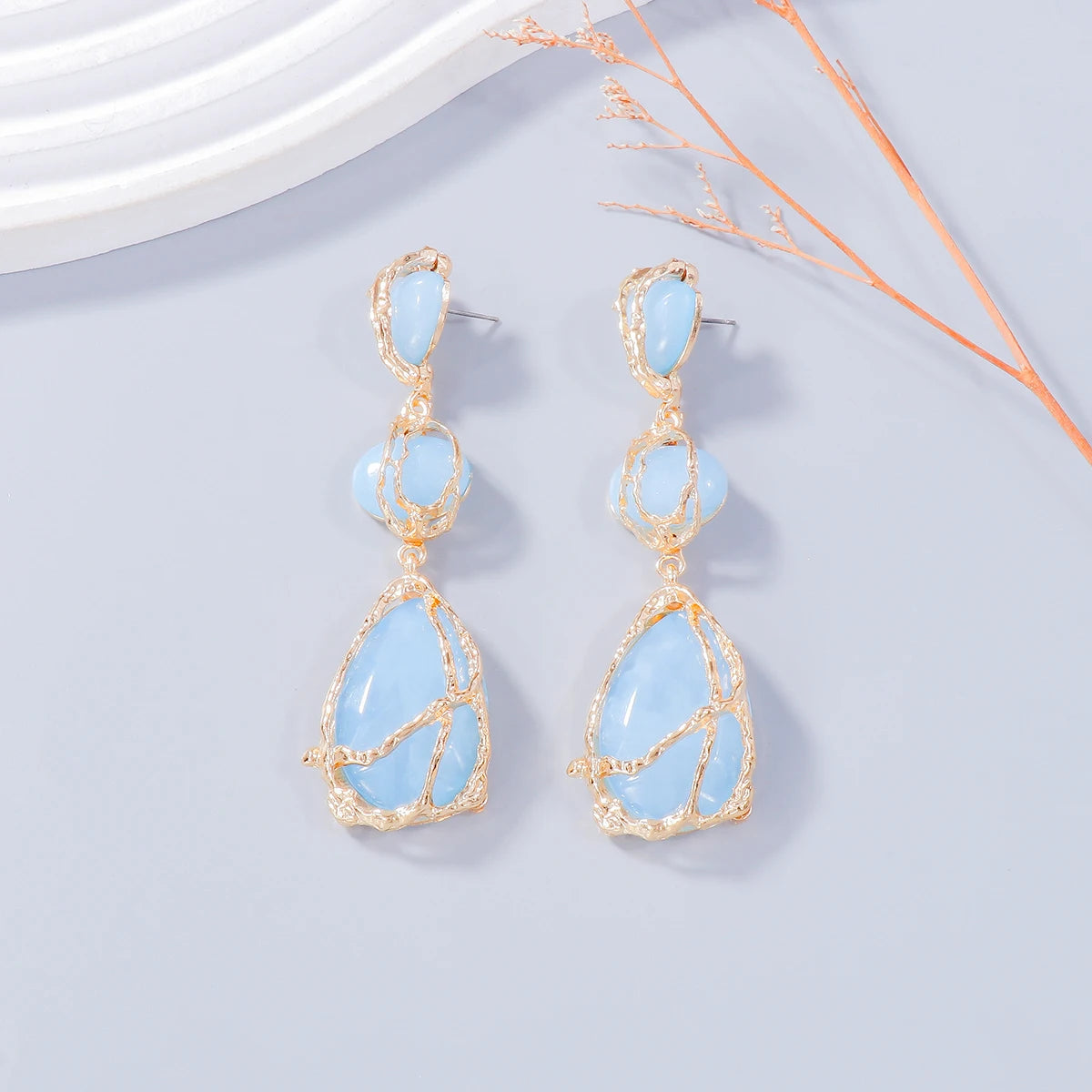 Gemstone Drop Earrings