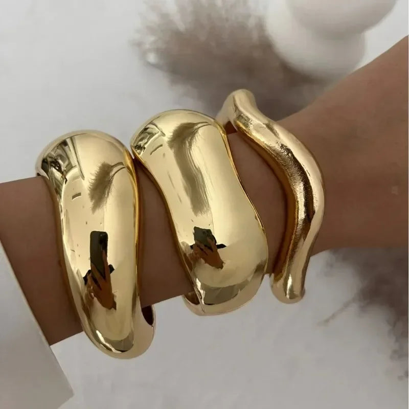 Wide Cuff Bangles Metal Bangles