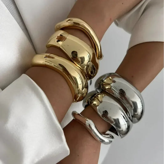 Wide Cuff Bangles Metal Bangles