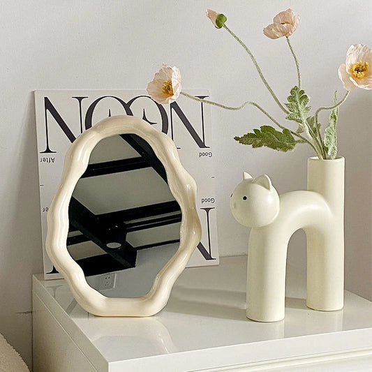 Irregular Standing Mirror Desktop Makeup Mirror